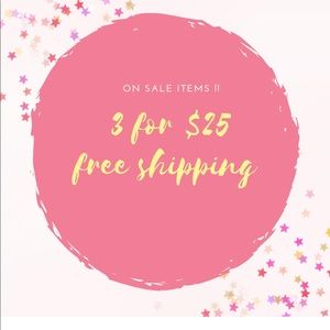 Add 3 sale items to a bundle - free shipping
